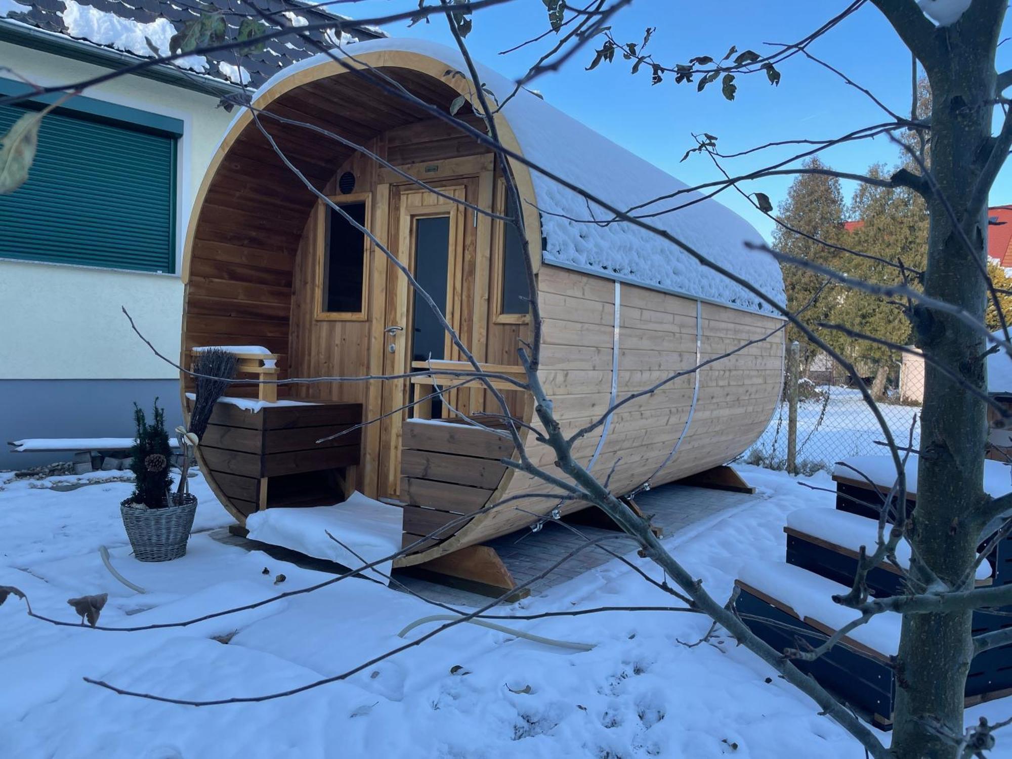 Ferienhaus Amare Mit Fasssauna, Eigener Terrasse & Kamin Bautzen Dış mekan fotoğraf